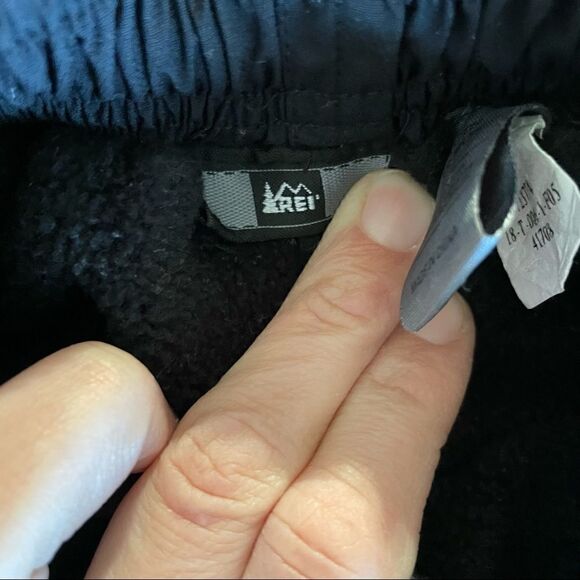 REI Baby Black Fleece Lined Snow Pants Size 12 Months - Picture 4 of 8